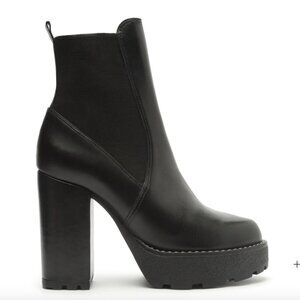 Schutz Billie Platform Leather Bootie Size 7.5